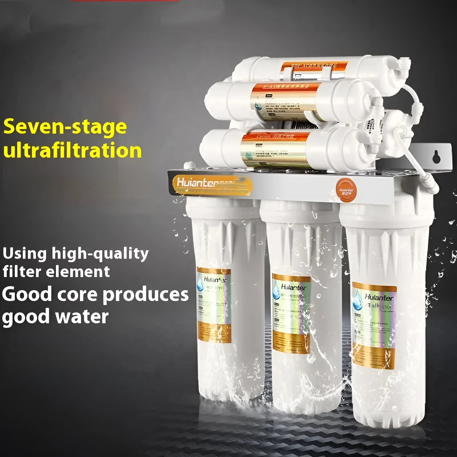 White plastic water filter cartridge for household drinking water purification systems