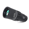 Black 16x52 monocular telescope showing eyepiece and objective lens