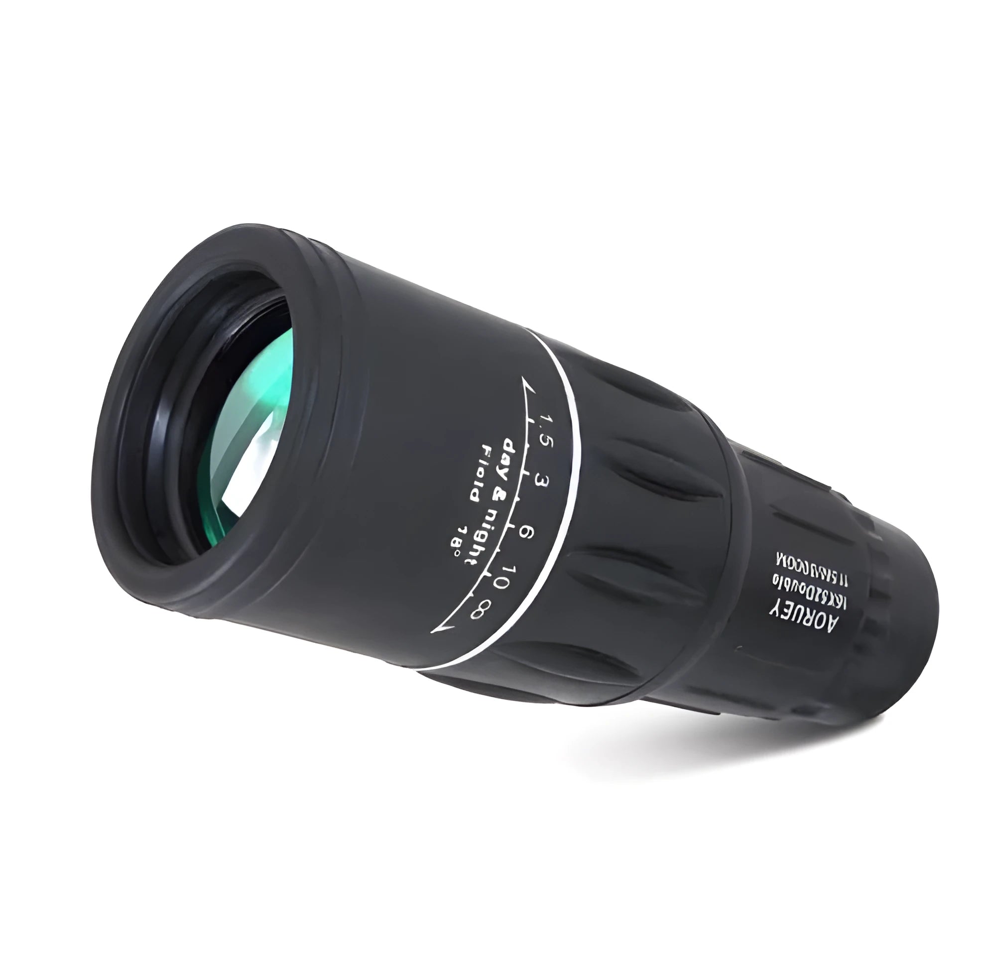Black 16x52 monocular telescope showing eyepiece and objective lens