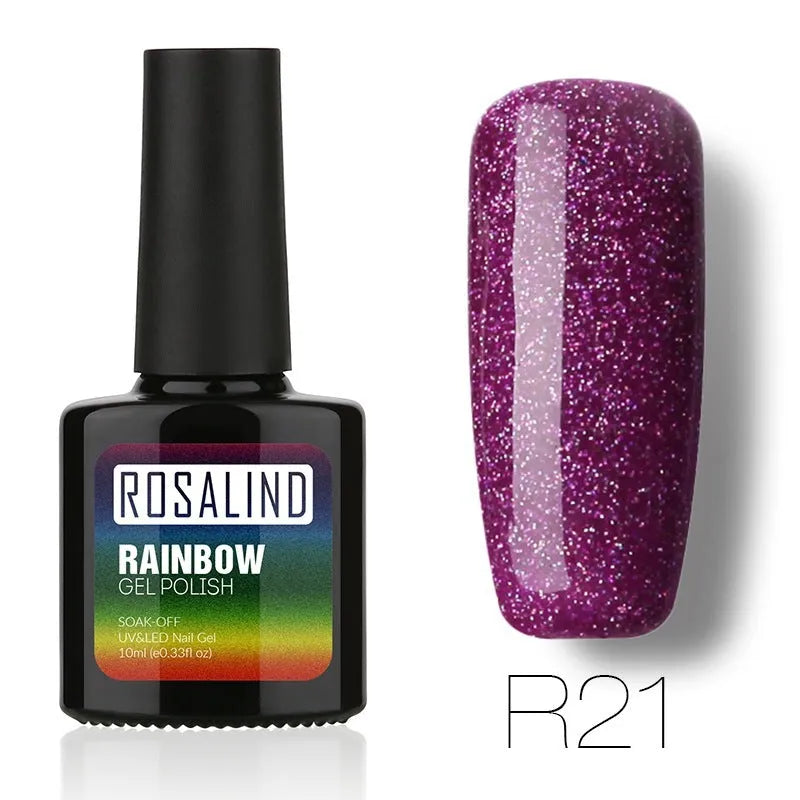 ROSALIND phototherapy gel nail polish bottle in RBR shade, glossy finish for UV/LED curing