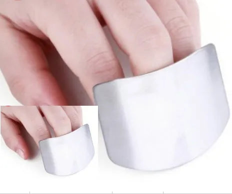 Stainless steel kitchen finger guard for cutting protection with single and double size options