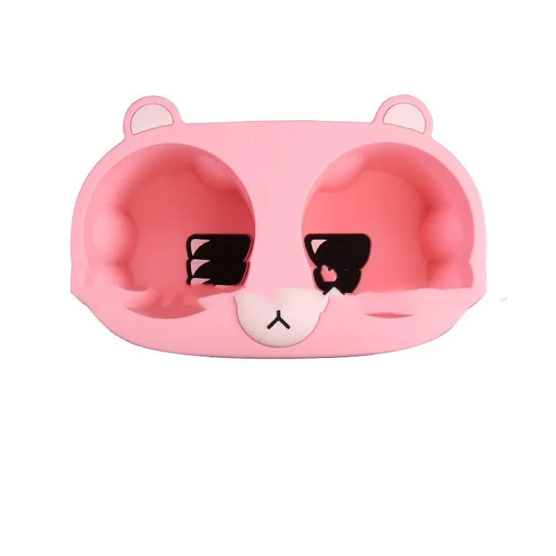 Silicone cup holder stabiliser for car centre console in grey, tan and pink colours