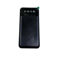 Black ultra-thin 10000mAh fast charging power bank showing slim side profile