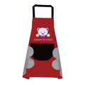 Waterproof Korean-style sleeveless kitchen apron with coral velvet lining.