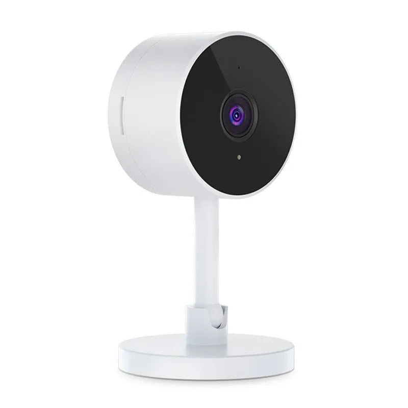 White FLASH FISH WiFi security camera with gun-style design and microSD card slot