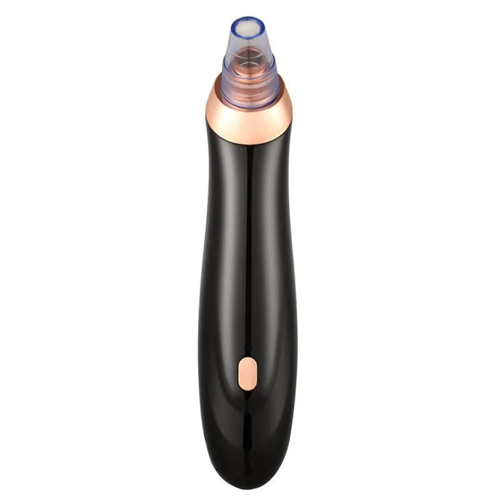 Electric blackhead remover tool with vacuum suction and multiple nozzle attachments