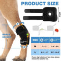 Black dog leg guard for ACL rehabilitation and joint protection in multiple sizes