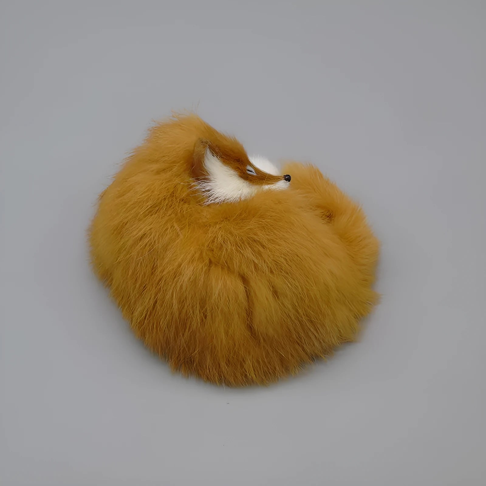 Artificial white fox fur car decoration measuring 15cm with three colour options