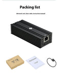 Black USB4 to RJ45 10 Gigabit network adapter with 20cm cable