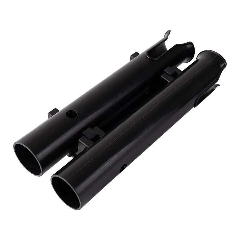 Carbon plastic double-layer fishing rod rack for motorcycle and electric bicycle mounting