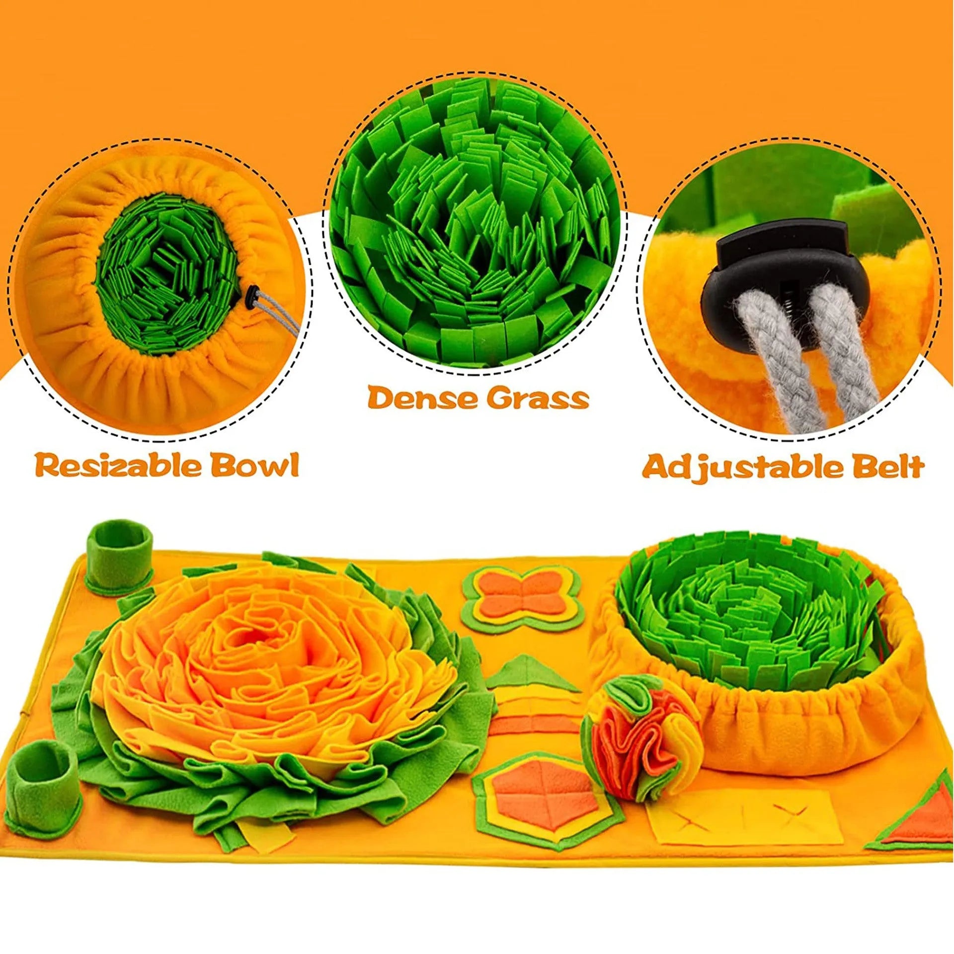 85x50cm polar fleece pet sniffing pad in cushion gift ball colour with treat hiding puzzle design