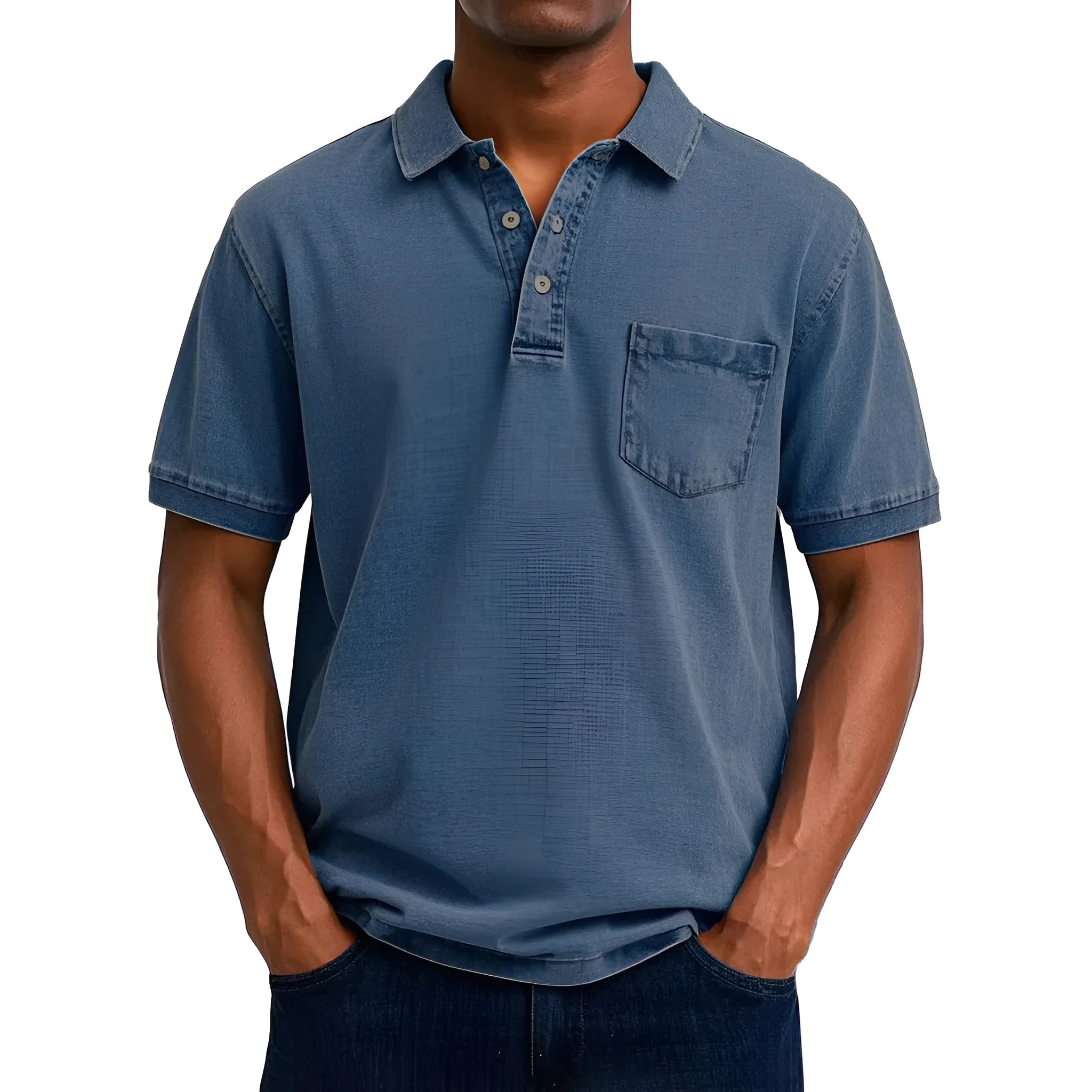 Men's plus size Korean style short sleeve shirt in loose fit with trendy printed design
