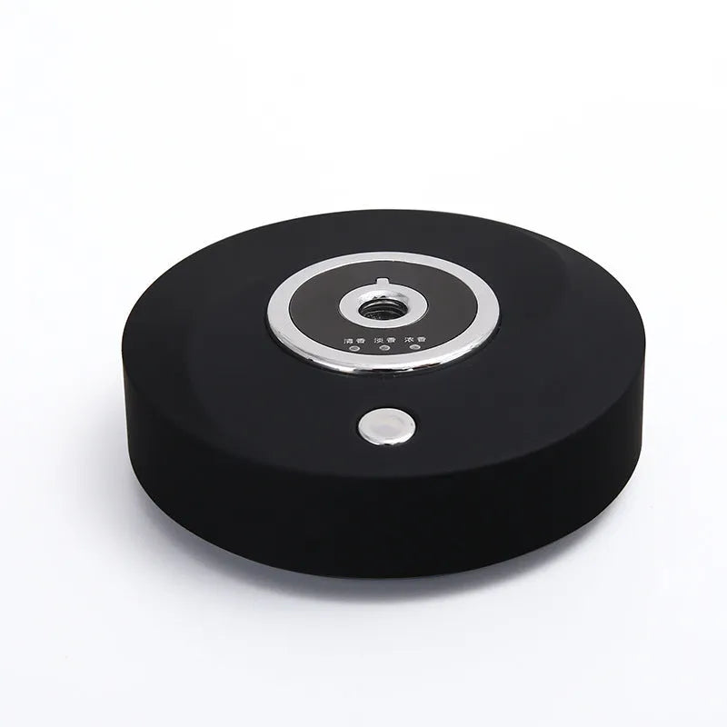 USB-powered plastic car perfume holder and aromatherapy machine in black, grey, or white.