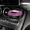 Diamond decorated car air vent mounted cup holder in choice of seven colours