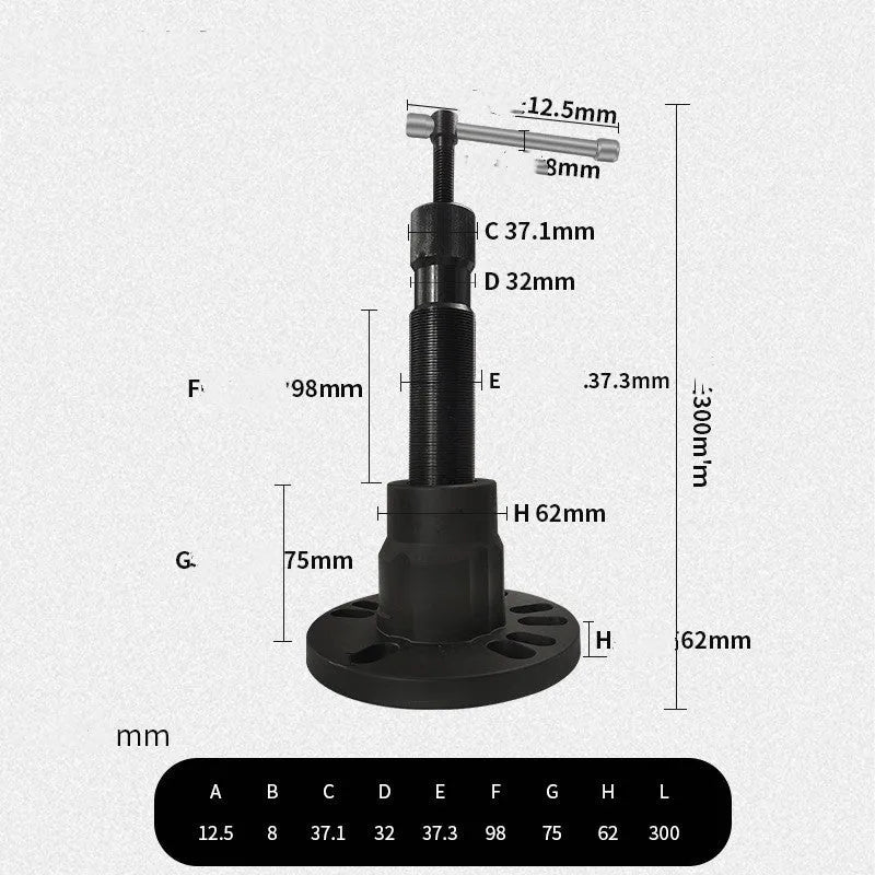 Chrome vanadium steel brake drum dismantlement tool with three style options for cars and tricycles