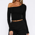 Women's slim fit knitted cardigan in solid colour with long sleeves and shoulder strap detailing