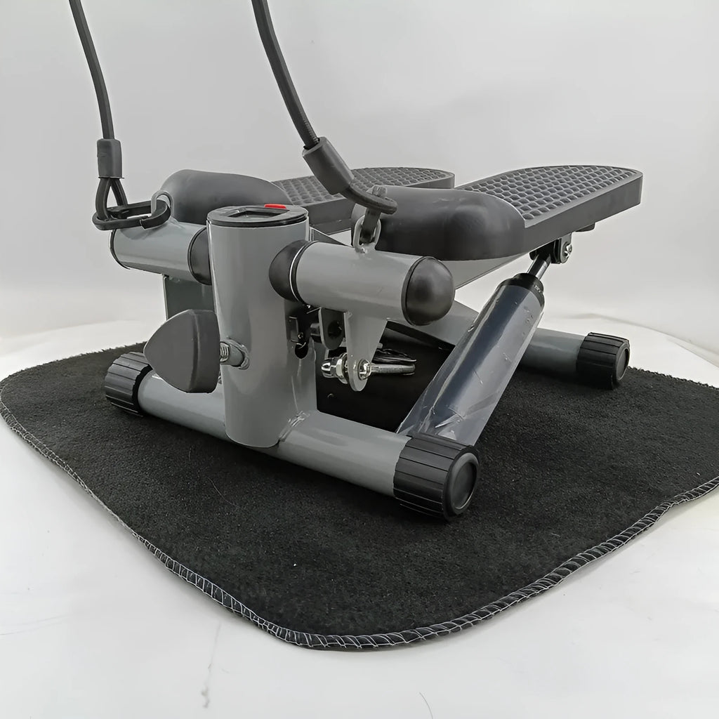 Silver grey hydraulic mini treadmill waist slimming machine for home and gym fitness