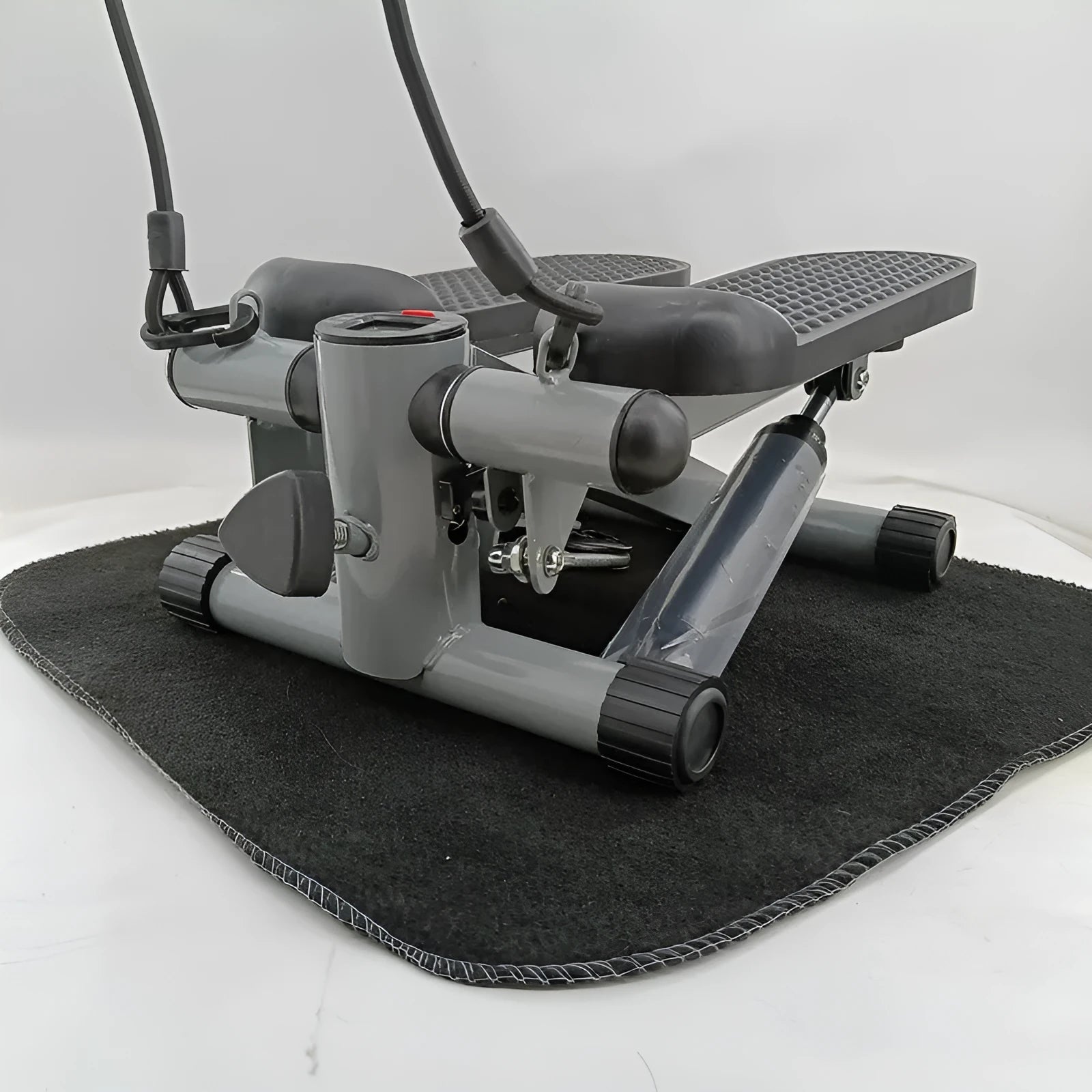 Silver grey hydraulic mini treadmill waist slimming machine for home and gym fitness