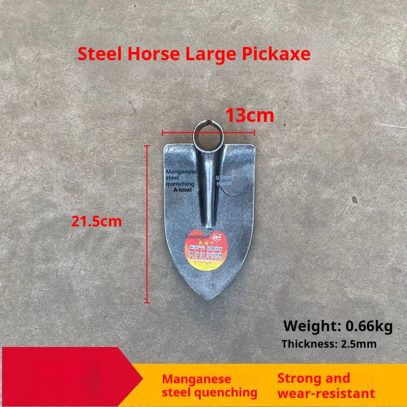 Pointed hoe ripper plough tool with flat hoe head made from manganese steel