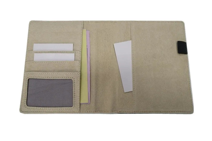 Blue imitation leather PU notebook shell for A5 refills measuring 18.5 by 15.5 centimetres