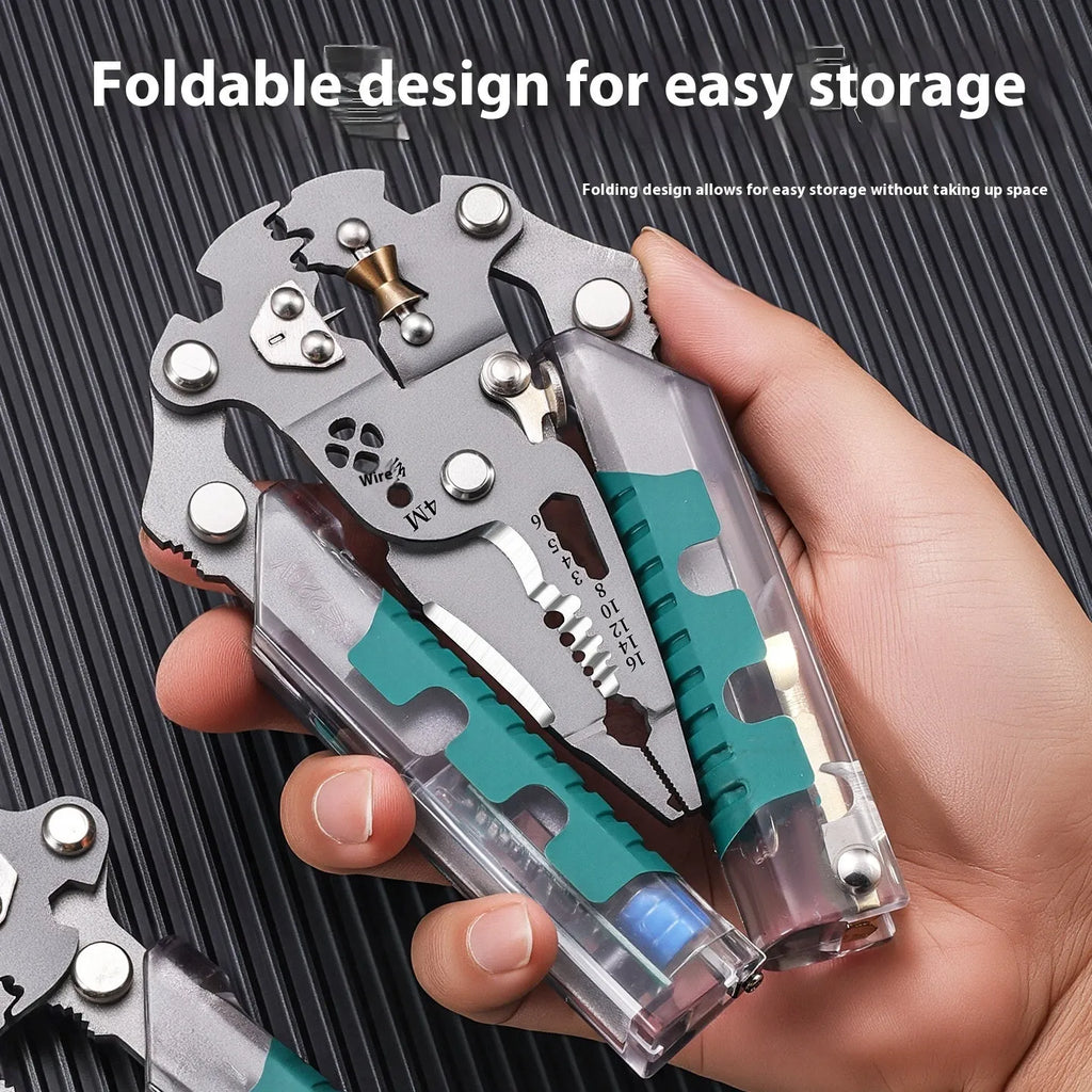 8.8 inch electrician's pointed pliers wire stripper tool with rust prevention coating