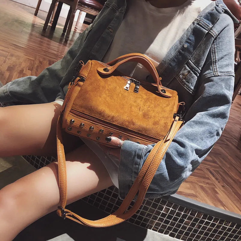 Soft PU leather women's tote shoulder bag showing large capacity and zipper closure