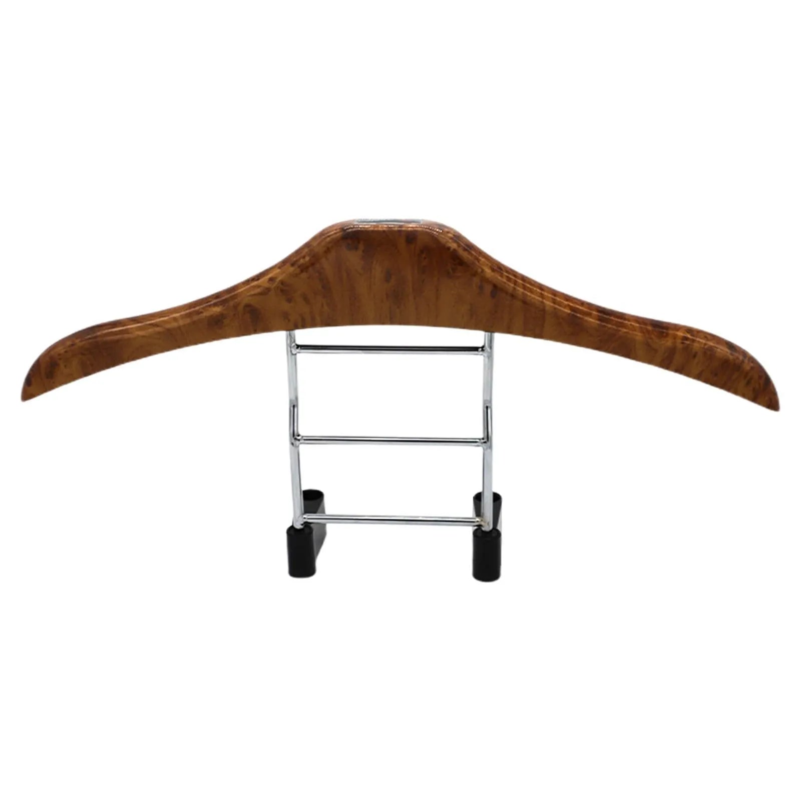 Wood yellow car clothes hanger with stainless steel frame for suits and shirts