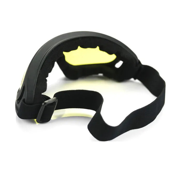 X400 motorcycle windshield sand goggles with PC lens and ventilation system in transparent colour