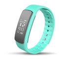 I6 smart sports bracelet with 0.96-inch touch screen showing health metrics on black or green TPU wristband