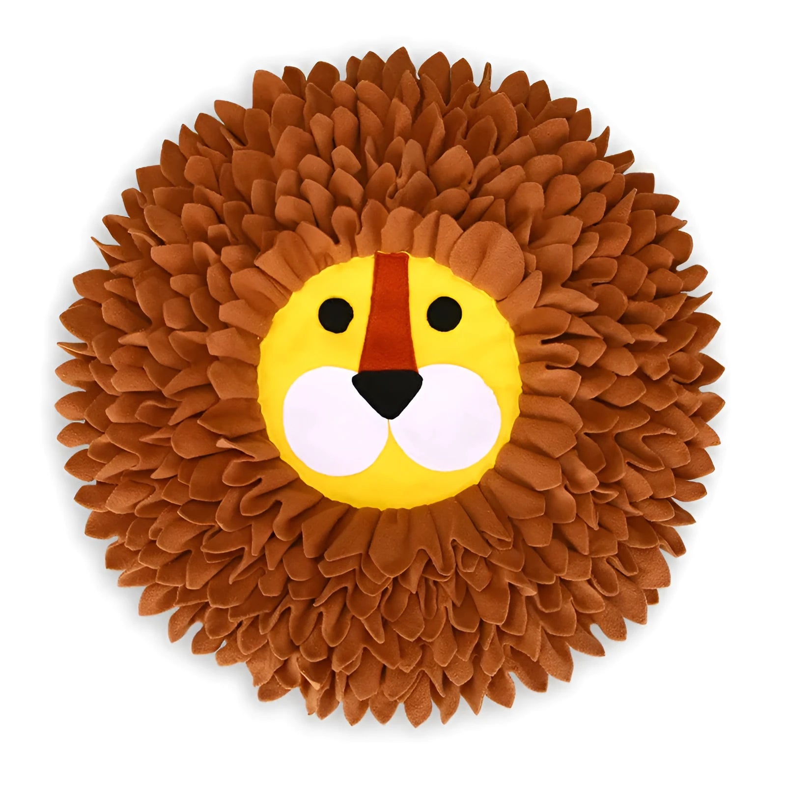 Brown layered sniffing pad for dogs and cats measuring 33cm with treat hiding pockets