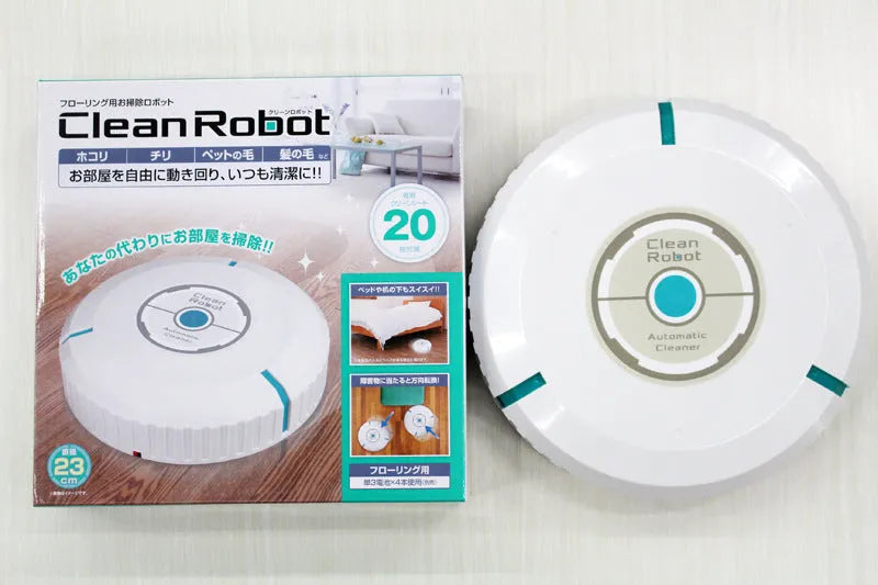 AC robot vacuum cleaner automatic sweeping machine in black or white with 23cm diameter