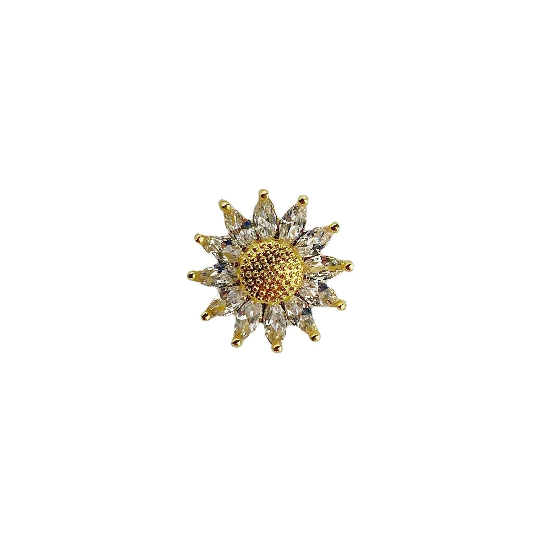 Japanese geometric copper brooch for women with electroplated finish in six colour variations