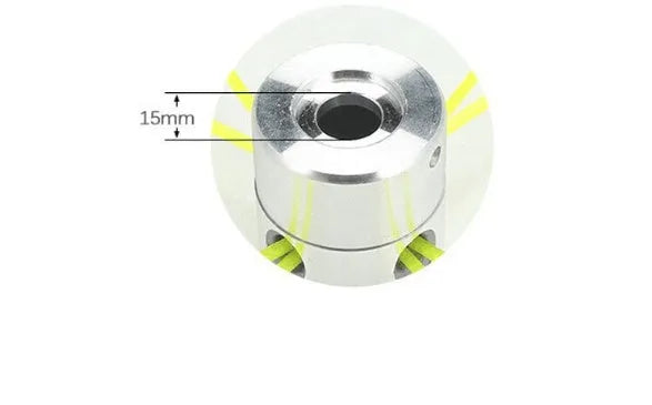 Luzhu aluminium lawn mower grass head kit with four light yellow trimmer lines and a wrench.