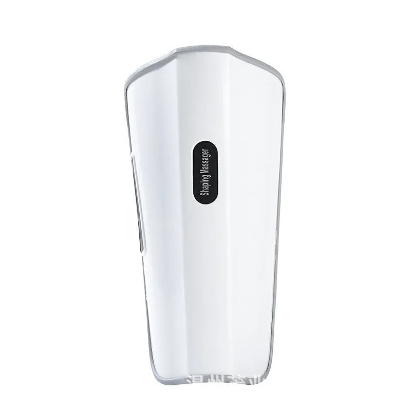 White plastic leg calf massager with electrotherapy pulse and infrared functions.