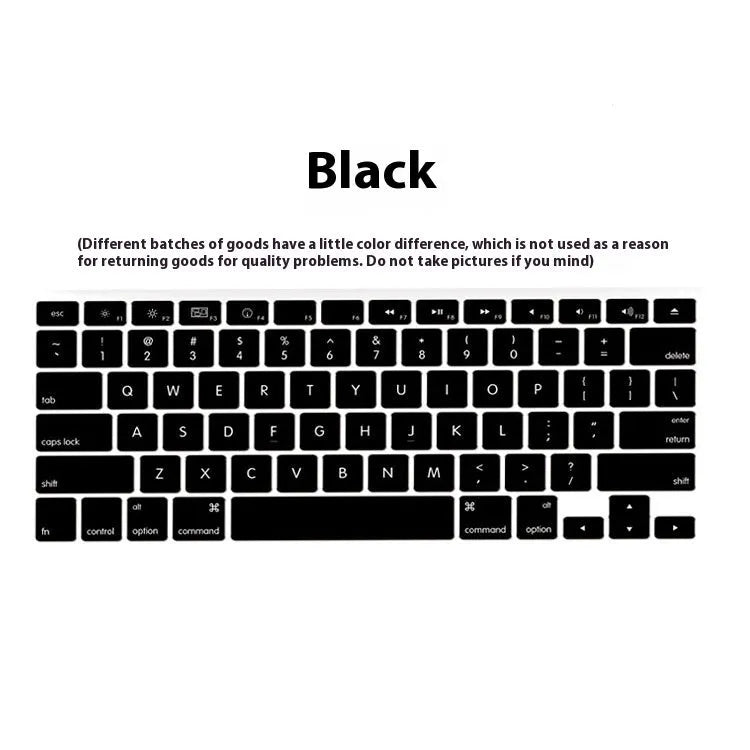 MacBook silicone keyboard cover with high-definition printing for Air11 and Pro16/14 models in multiple colours