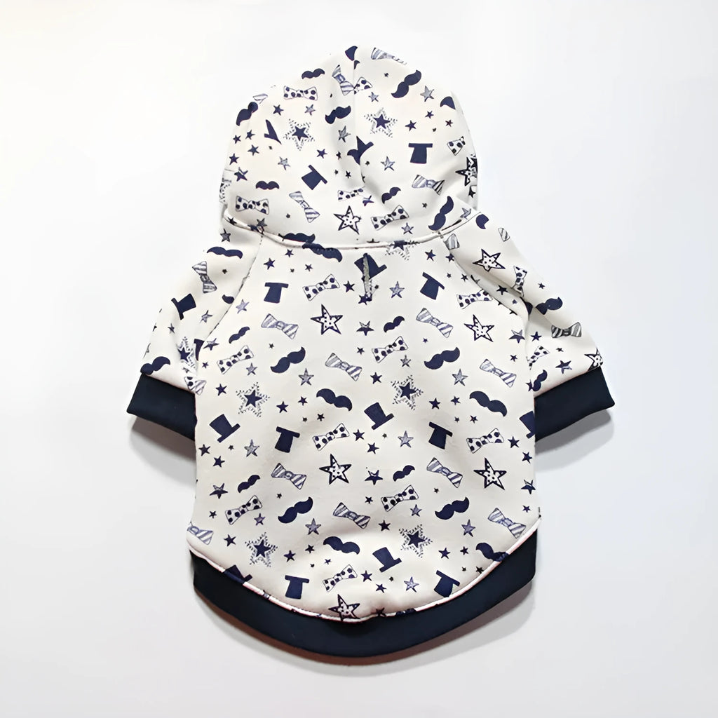 Casual polyester dog clothes in houndstooth pattern for small breeds like Pug, spring summer style