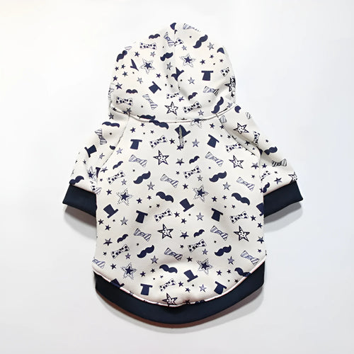 Casual polyester dog clothes in houndstooth pattern for small breeds like Pug, spring summer style