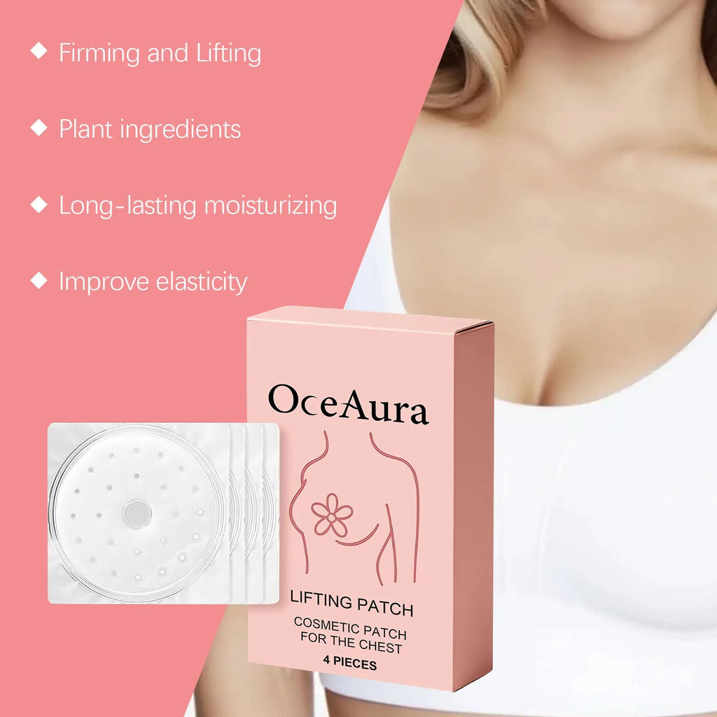 Chest nursing adhesive bandage for gentle skin nourishment, pack of 4 patches, for female body care