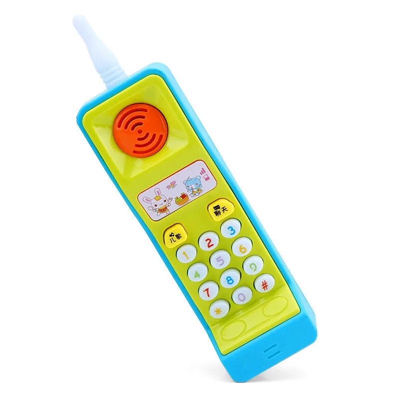 Colourful cartoon animal children's toy with sound and light features.
