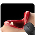 Red lips design rubber mouse pad with non-slip base for office and gaming use