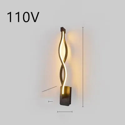 Nordic style LED wall lamp with a silicone shade mounted on a bedroom wall
