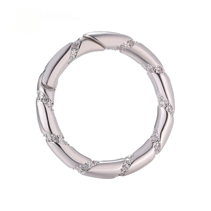 Copper climbing heart button with micro zircon inlay and gold electroplating