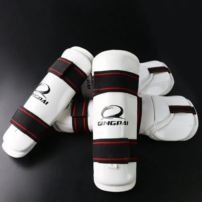 Taekwondo leg and arm protective gear set with PU EVA foam padding for martial arts training