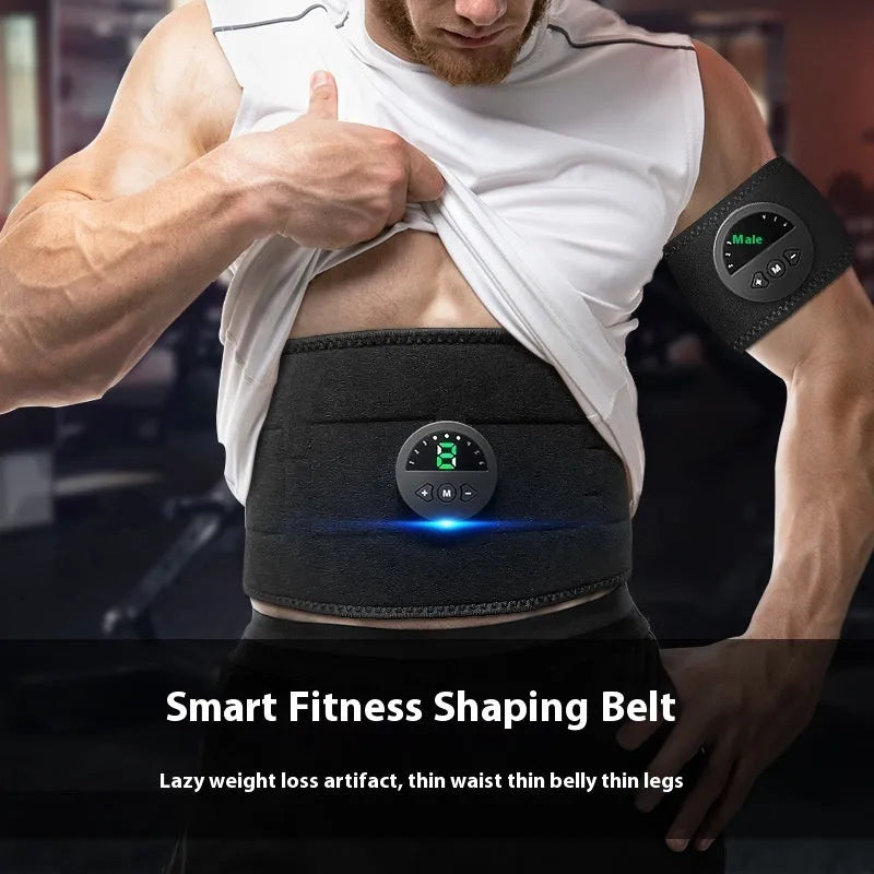 120cm fitness belt with display screen for waist and abdomen exercise focus