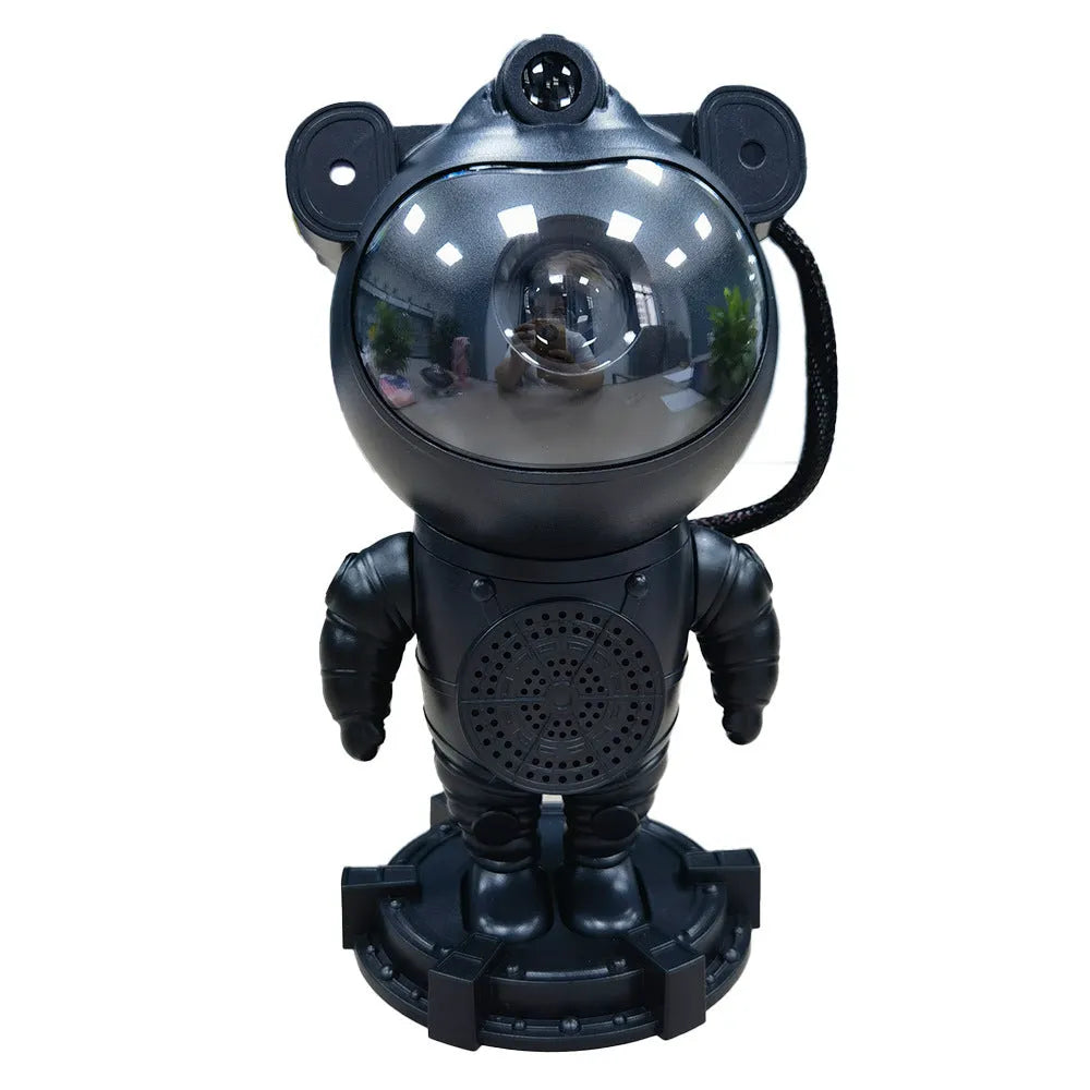 Bluetooth astronaut starry sky projection lamp in white with star projection effect