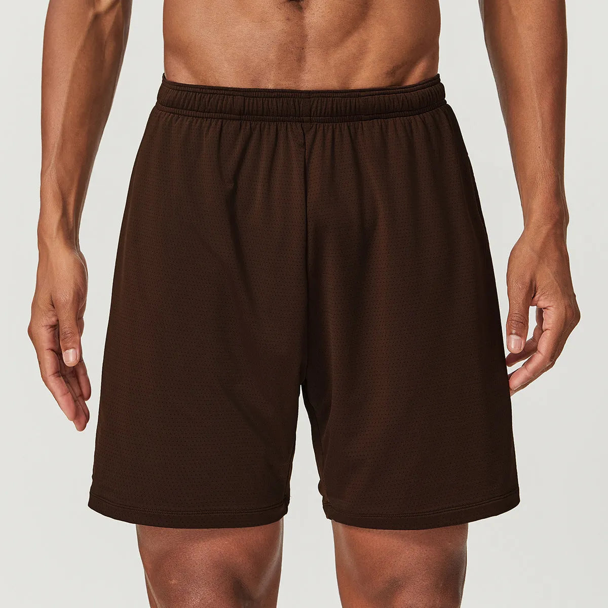 Men's quick-drying running shorts in seven colours with double-layer construction and moisture-wicking fabric
