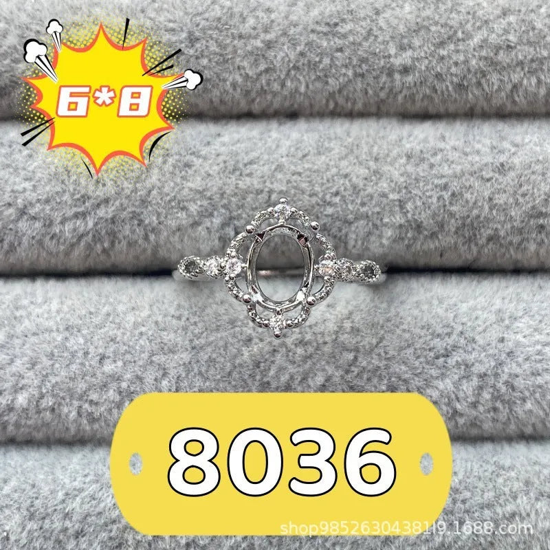 Oval denier ring with electroplated copper, 6x8 mm stone, and five-pointed star design