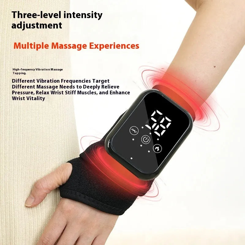 Black electric heating ankle sleeve showing integrated construction for heel and joint warmth