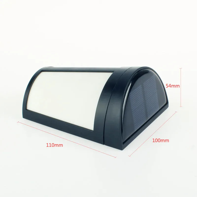 Solar-powered outdoor wall lamp with automatic sensor and waterproof IP65 rating