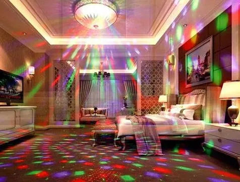 LED laser magic fan stage lighting equipment in black or white with remote control